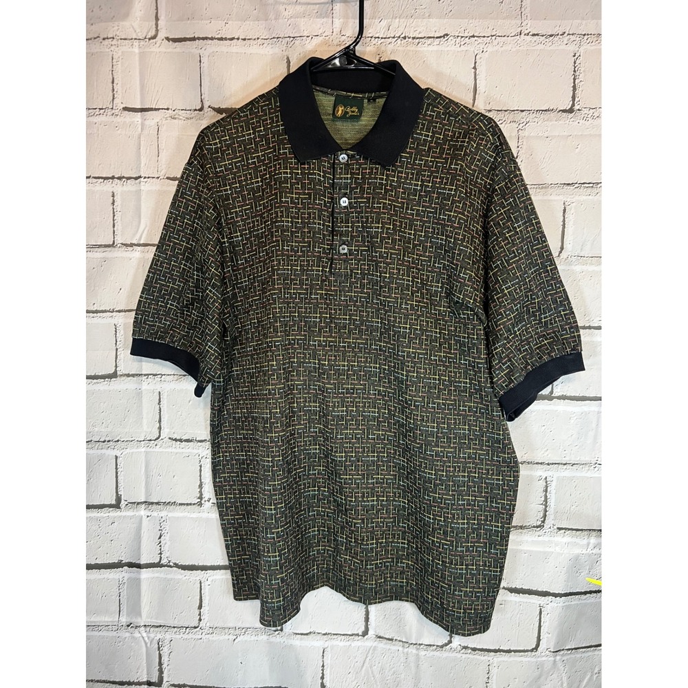 Vintage 90s Bobby Jones Mens Large Polo Shirt Made in Italy Golf